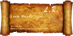 Lenk Rozália névjegykártya