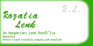 rozalia lenk business card